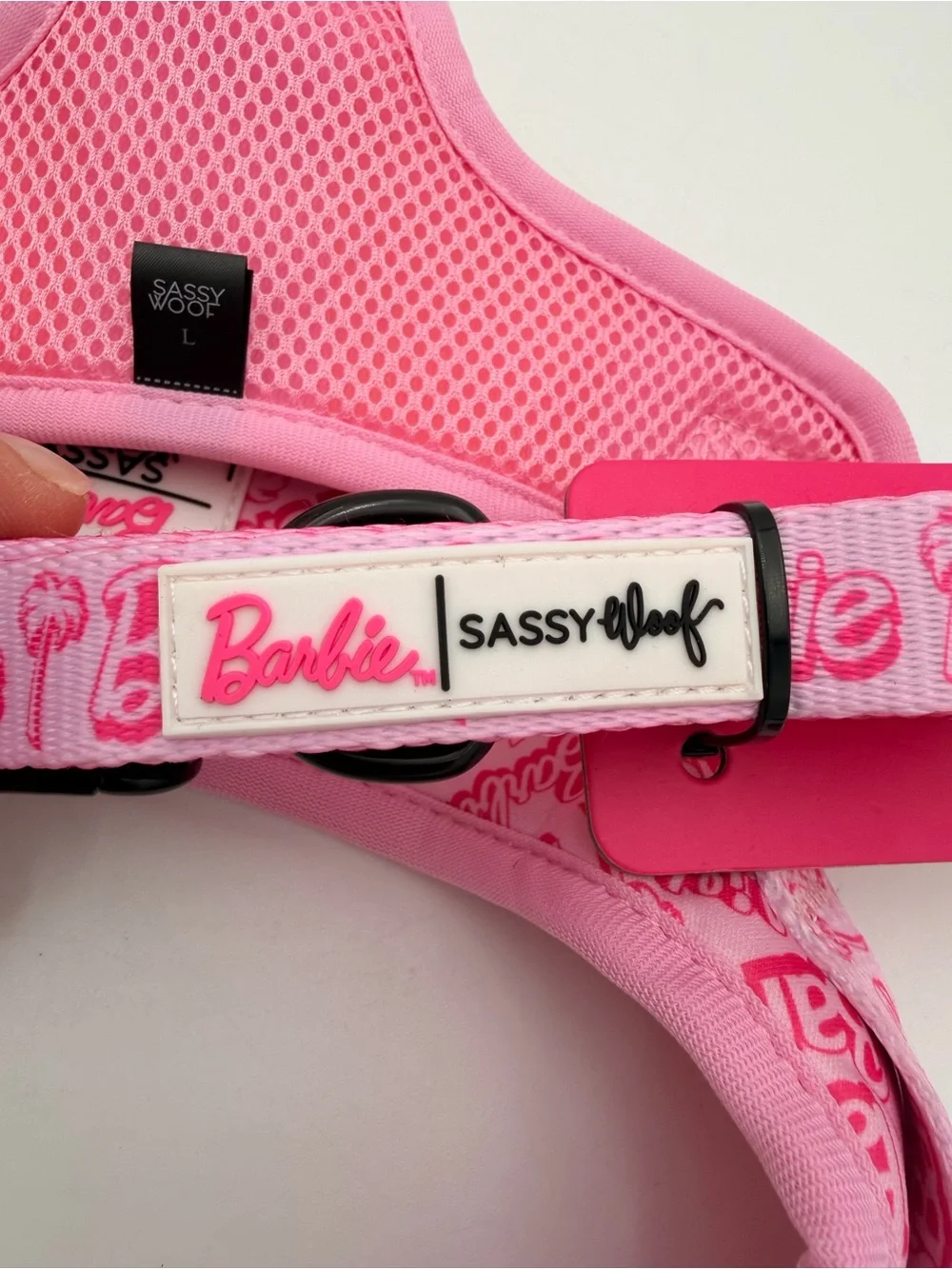 Barbie Pink Dog Harness and Leash Set - Large